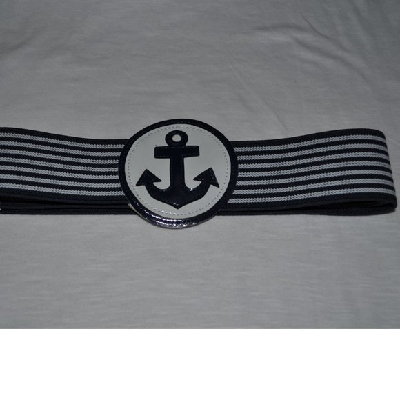 Sailor Belt Boat Anchor Logo Retro Vintage striped Rockabilly 2 belts X $15 - Picture 6 of 6
